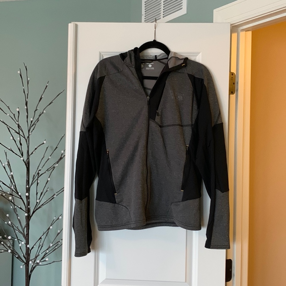 Mens M Grey & Black Mt Hardware hooded full zip